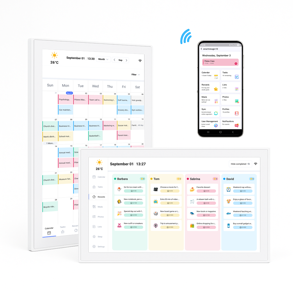 Digital Family Calendar Wi-Fi Sync