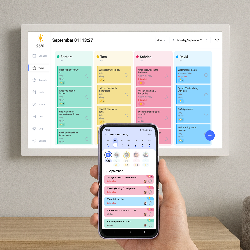 Digital Family Calendar Wi-Fi Sync