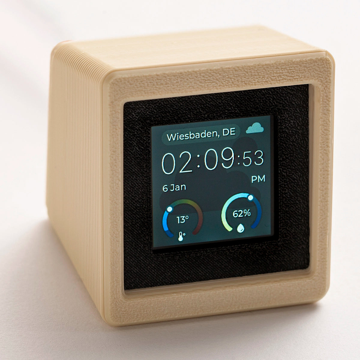 Desk Digital Clock with Vintage Design and 9 Dials