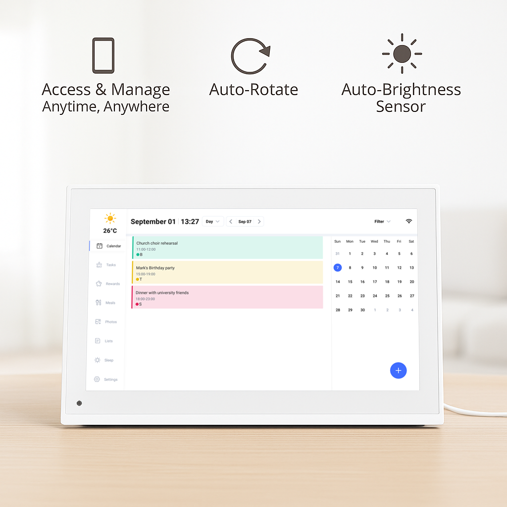 Digital Family Calendar Wi-Fi Sync