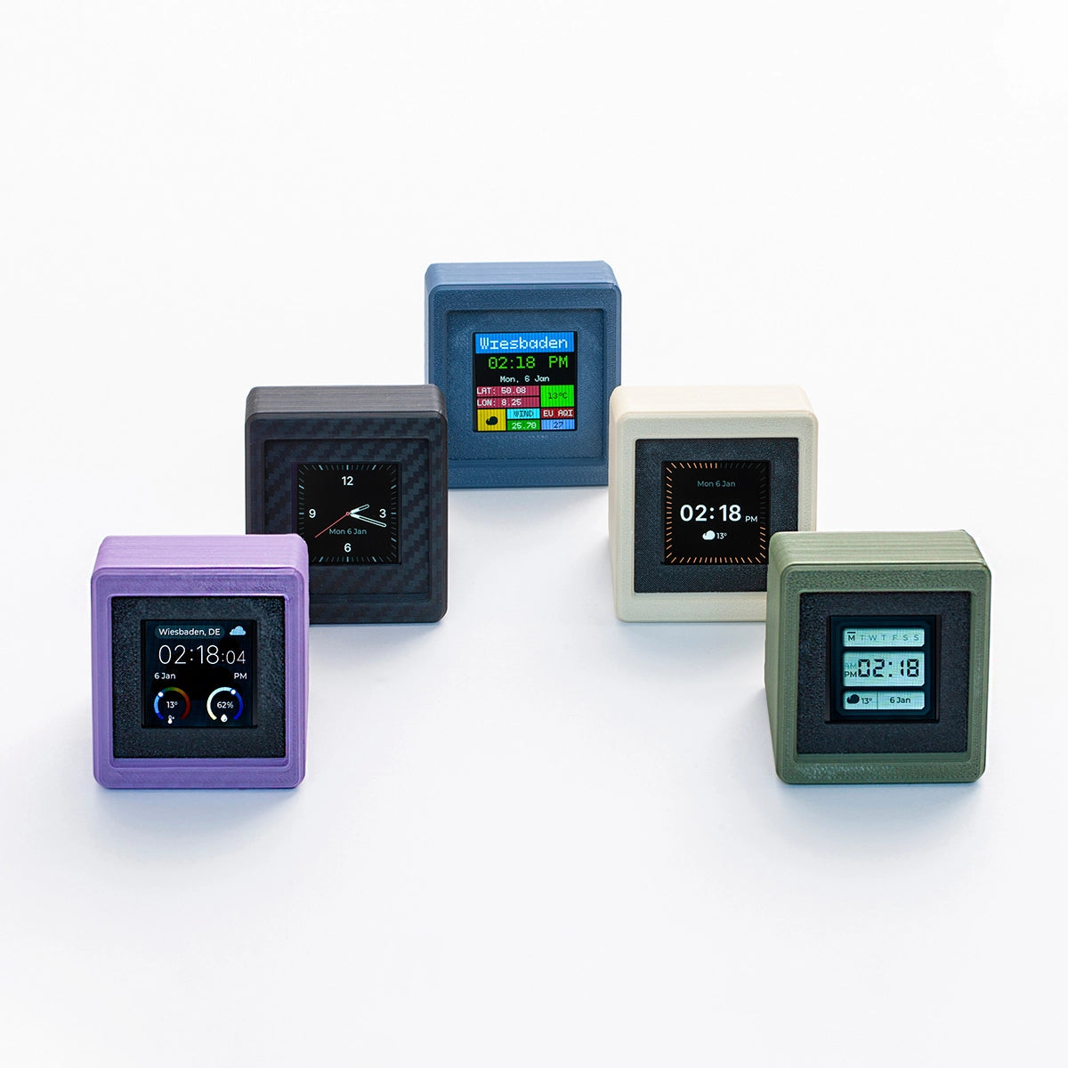 Desk Digital Clock with Vintage Design and 9 Dials