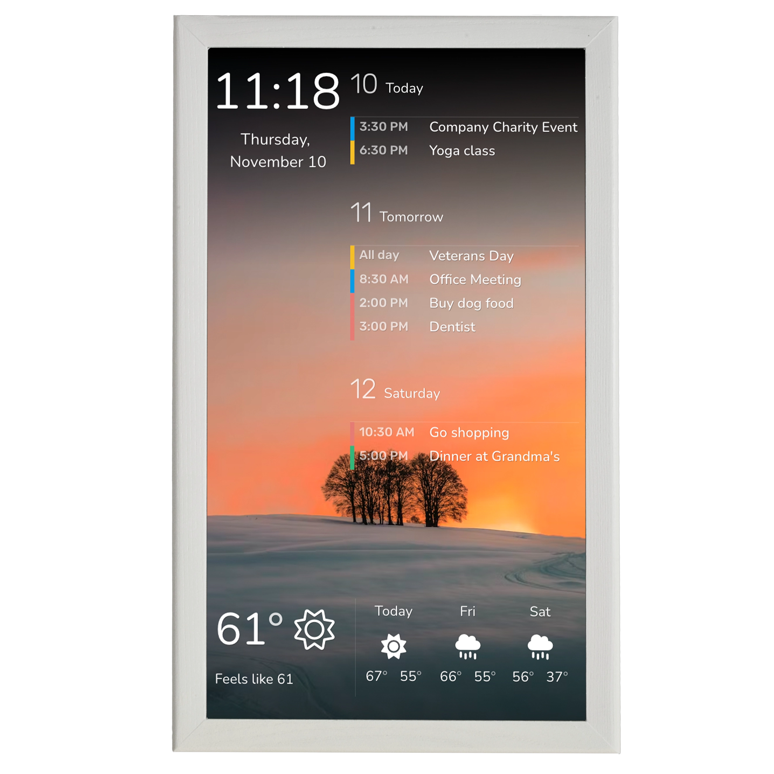 Touch Screen Wall Display 24 Inch in Wooden Frame
