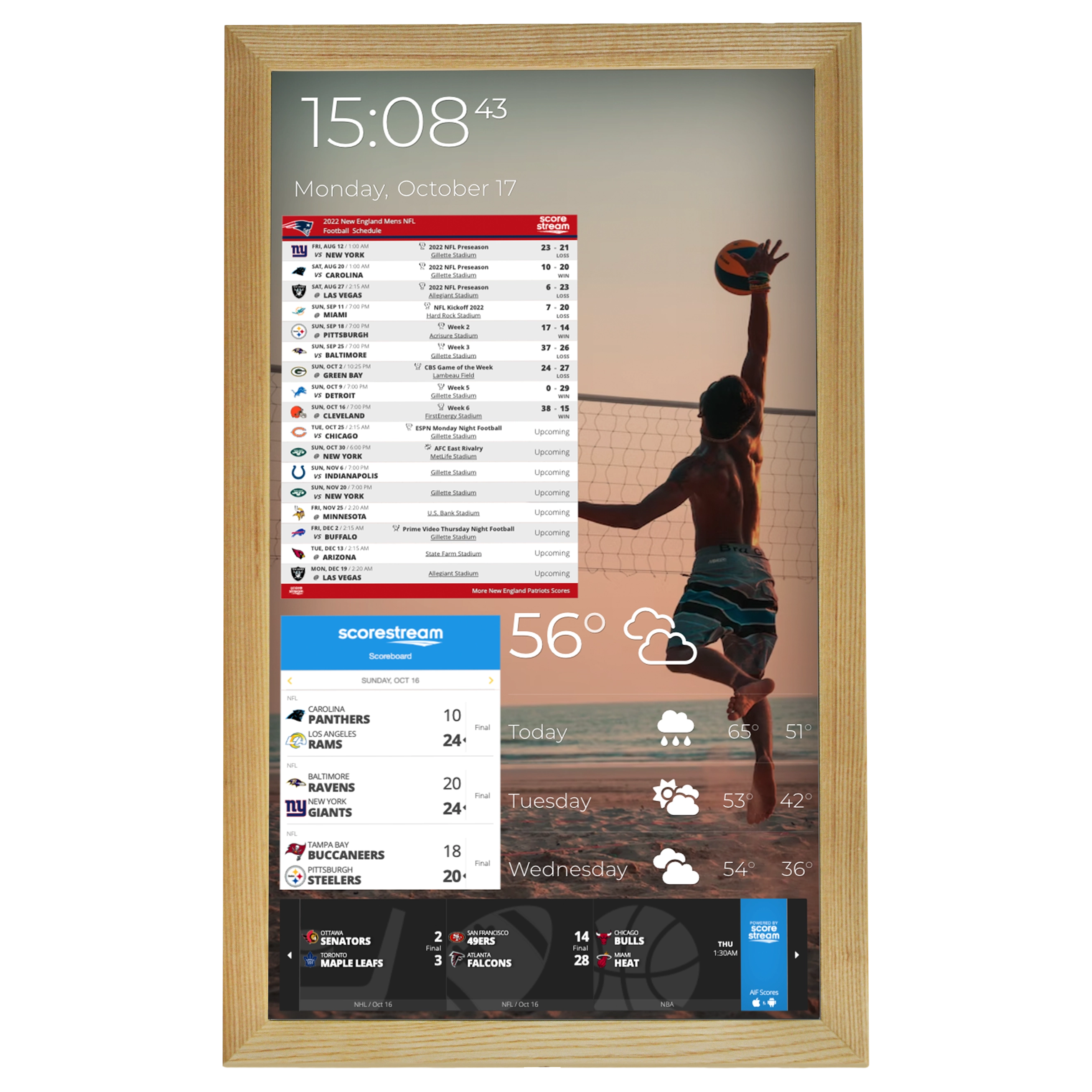 Smart Wall Calendar 32 Inch in Wooden Frame