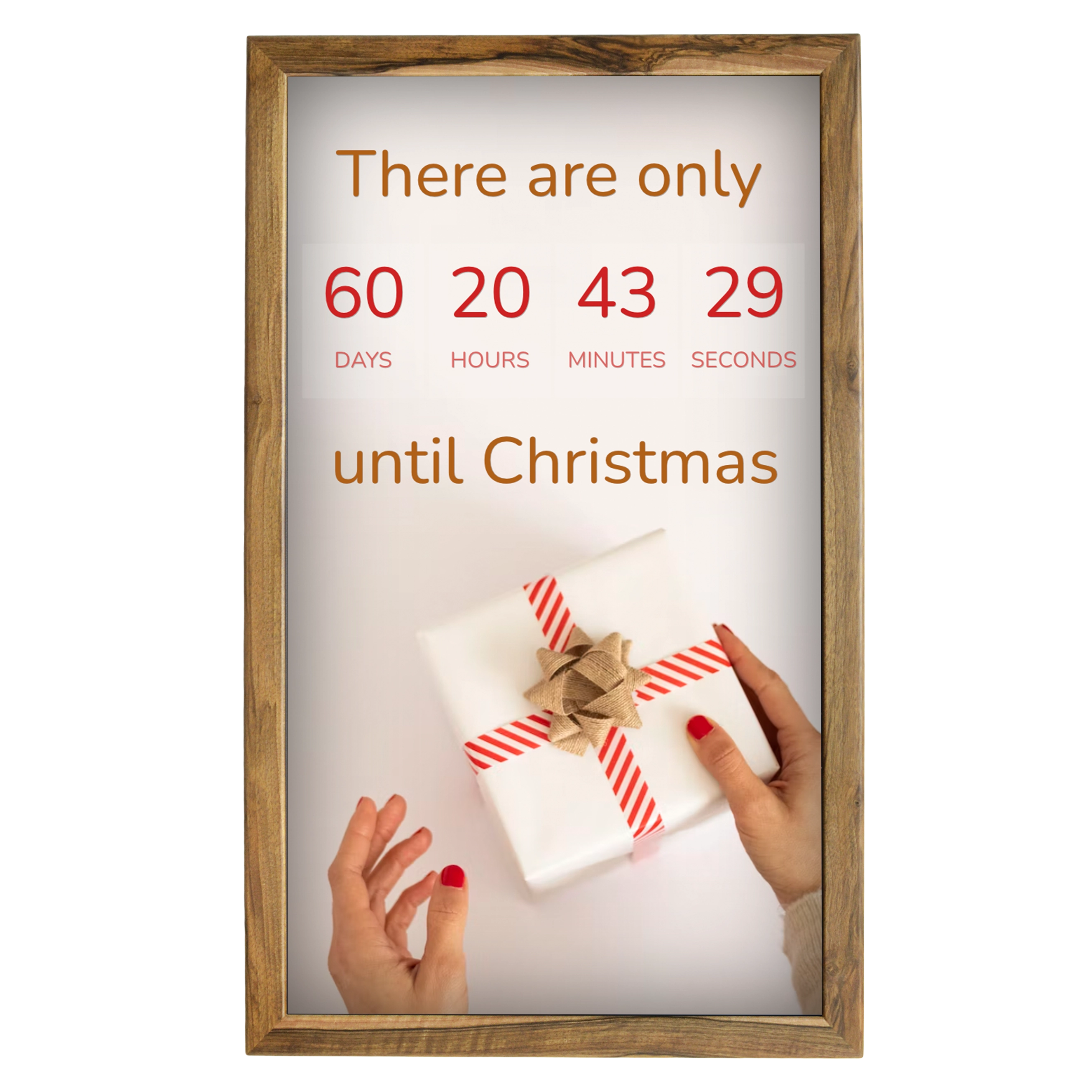 Smart Wall Calendar 32 Inch in Wooden Frame