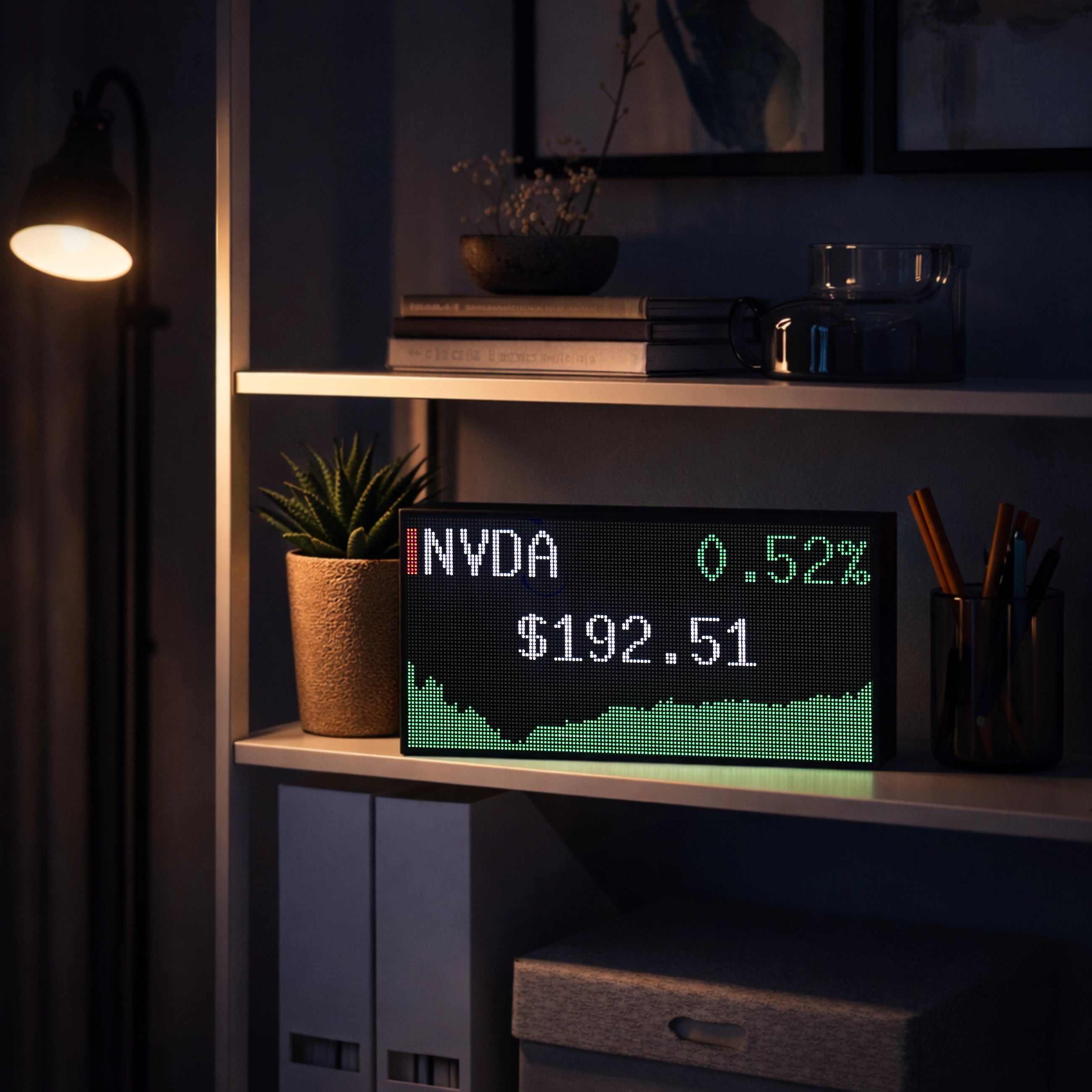 LED Stock Ticker – High-Resolution WLAN-Display für Aktien, Krypto und Forex