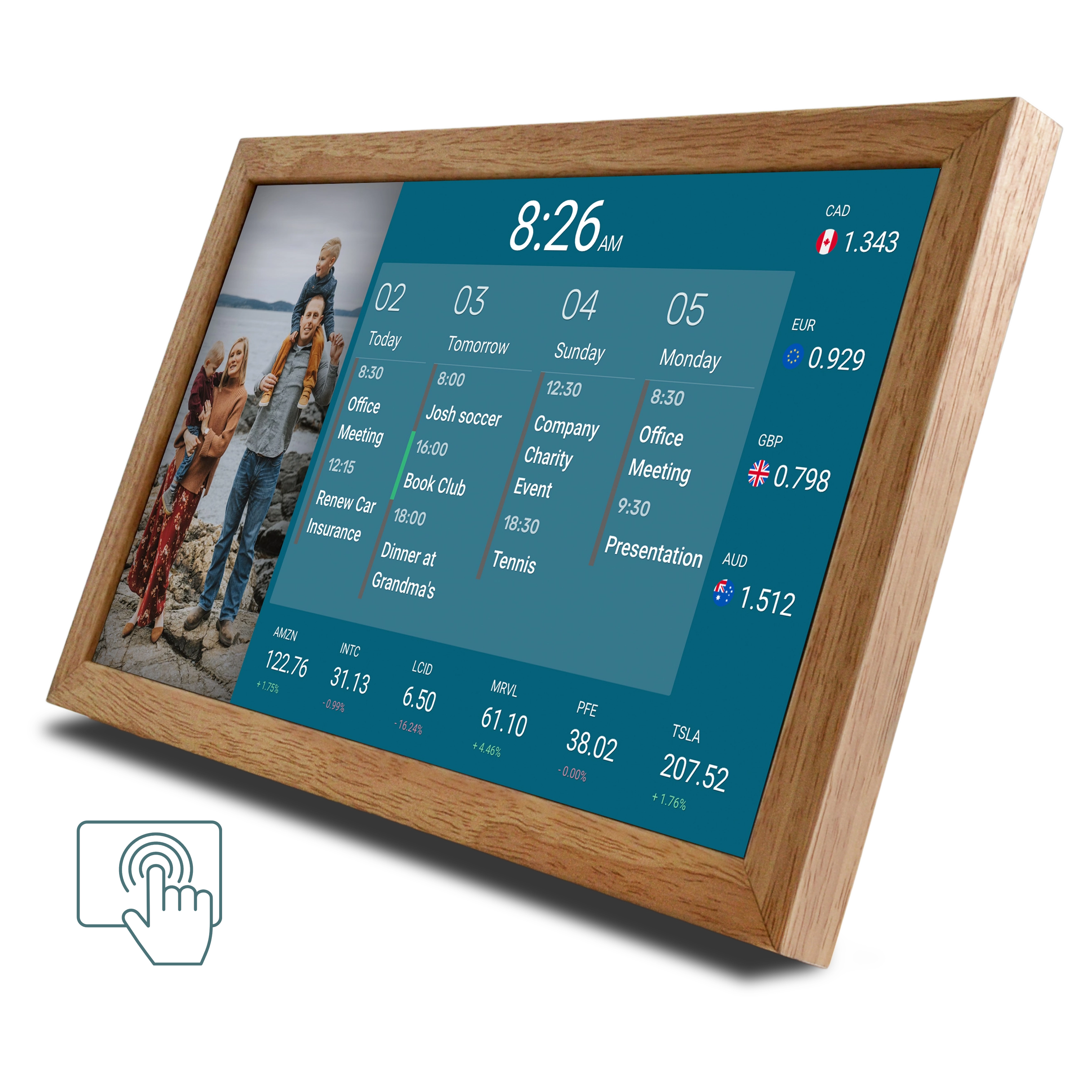 Touchscreen Digital Desk Calendar 15.6 Inch