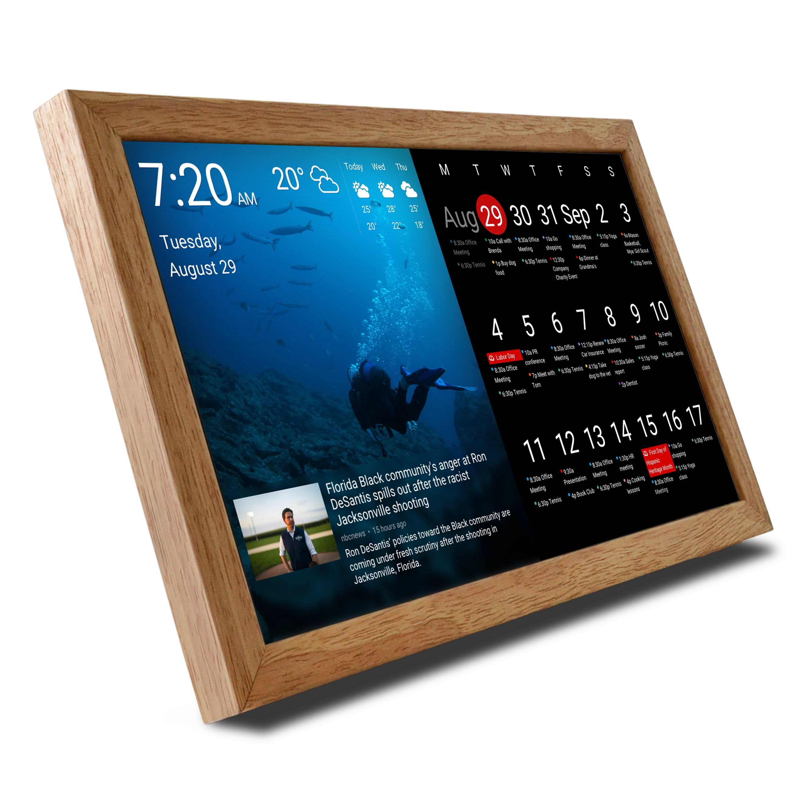 Digitaler Touchscreen-Tischkalender 15,6 Zoll