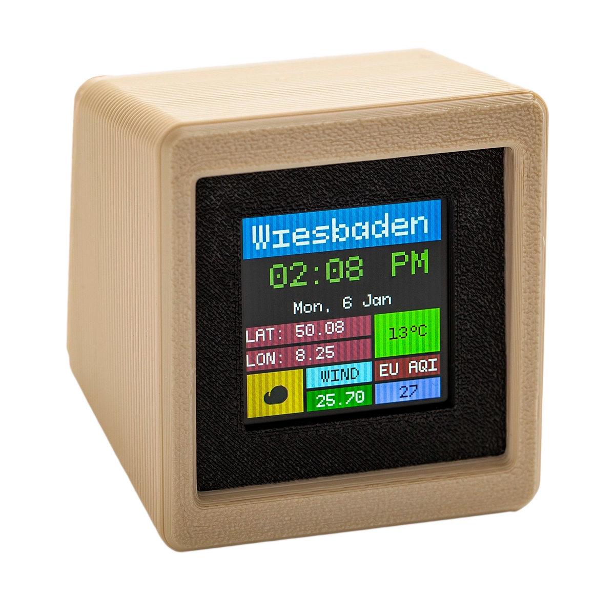 Desk Digital Clock with Vintage Design and 9 Dials